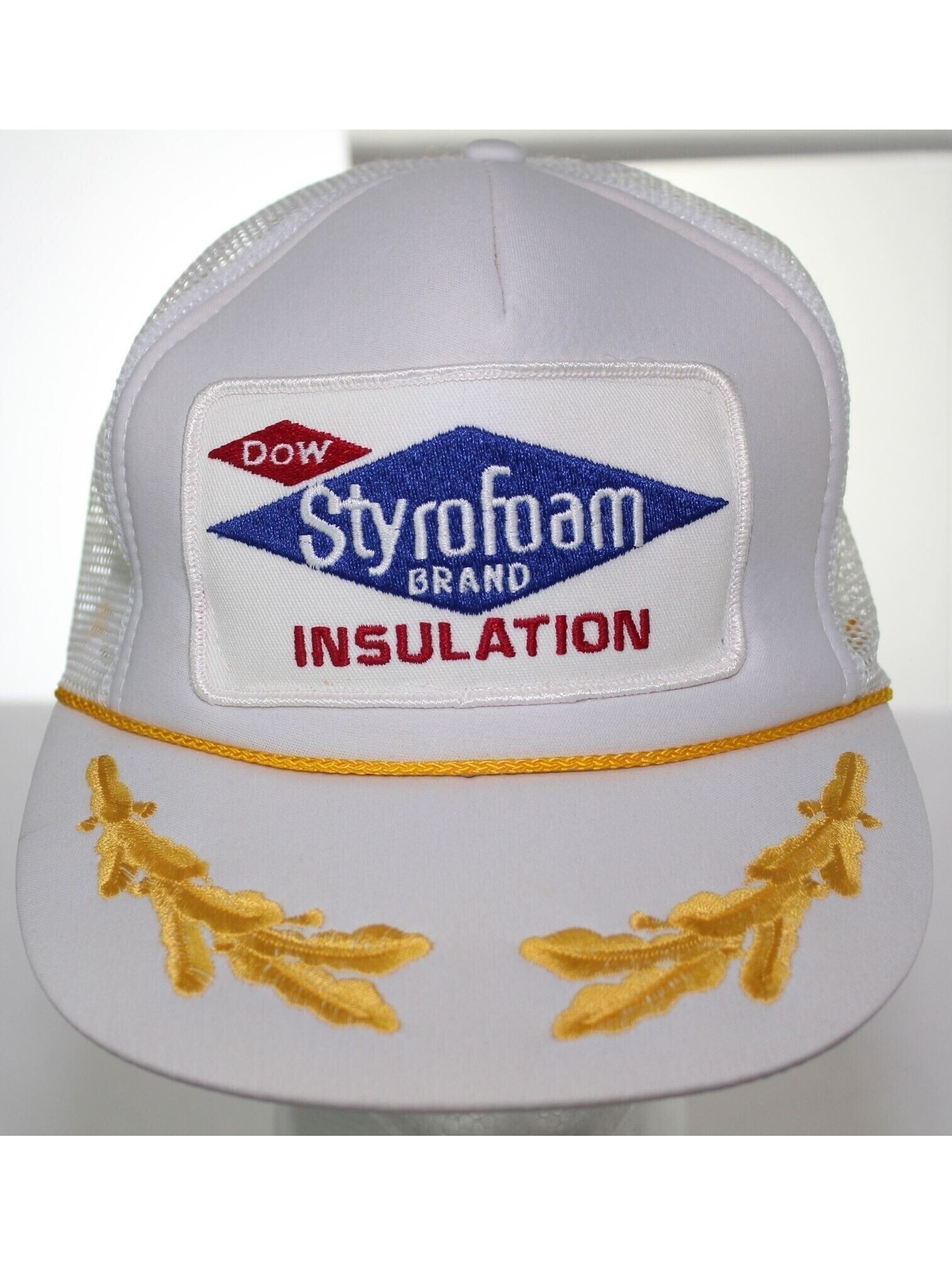 Vintage Dow Styrofoam Brand Insulation Trucker Hat  Nissin Snapback Cap Nwot